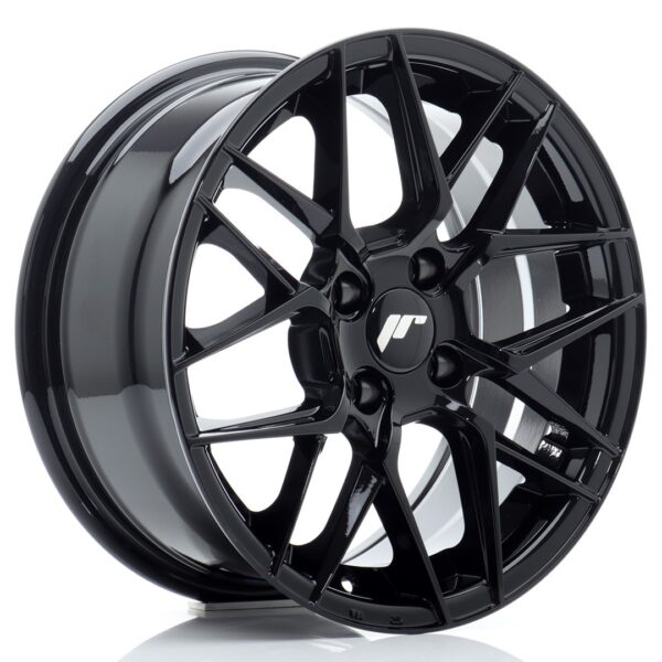 JR Wheels JR28 15x7 ET25 4x100 Gloss Black Alloy Wheel