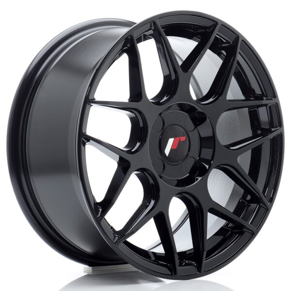 JR Wheels JR18 16x7 ET20-35 4H BLANK Gloss Black Alloy Wheel
