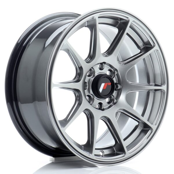 JR Wheels JR11 15x7 ET30 4x100/108 Hyper Black Alloy Wheel