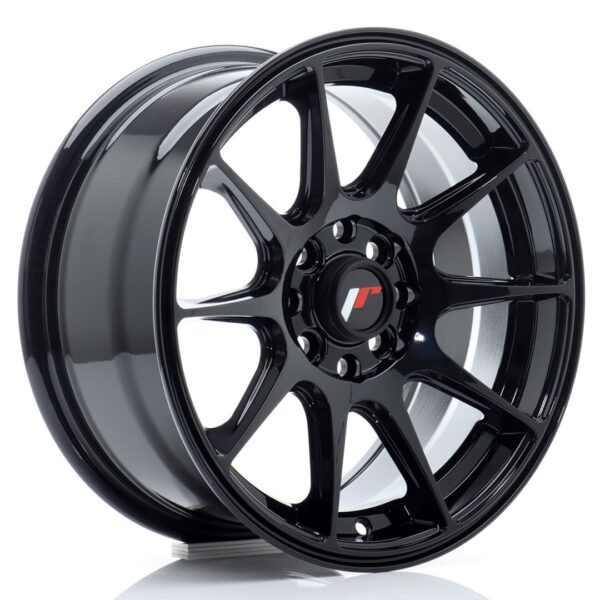 JR Wheels JR11 15x7 ET30 4x100/114 Gloss Black Alloy Wheel