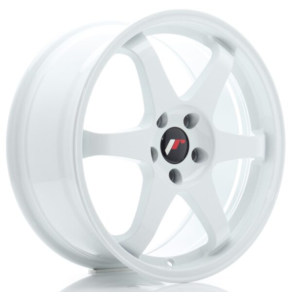 JR Wheels JR3 18x8 ET40 5x100 White Alloy Wheel