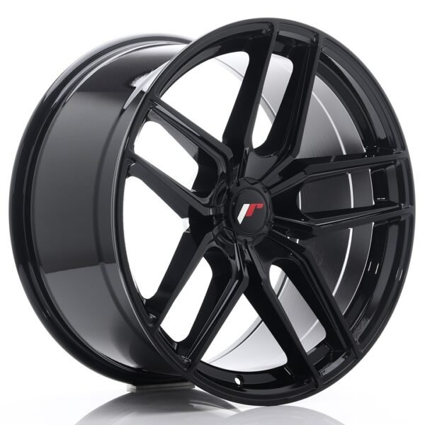 JR Wheels JR25 20x10 ET20-40 5H BLANK Gloss Black Alloy Wheel