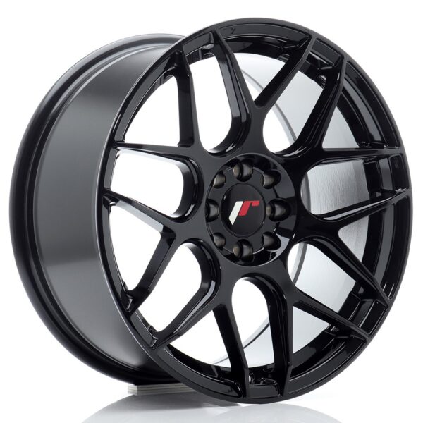 JR Wheels JR18 17x8 ET35 5x100/114 Gloss Black Alloy Wheel