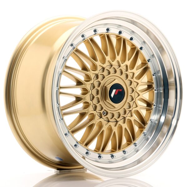 JR Wheels JR9 18x9 ET20-40 BLANK Gold w/ Machined Lip Alloy Wheel