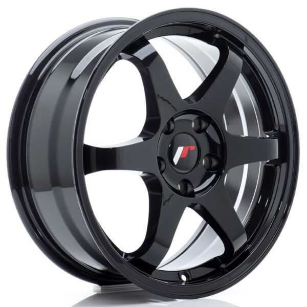 JR Wheels JR3 17x7 ET40 5x114,3 Gloss Black Alloy Wheel