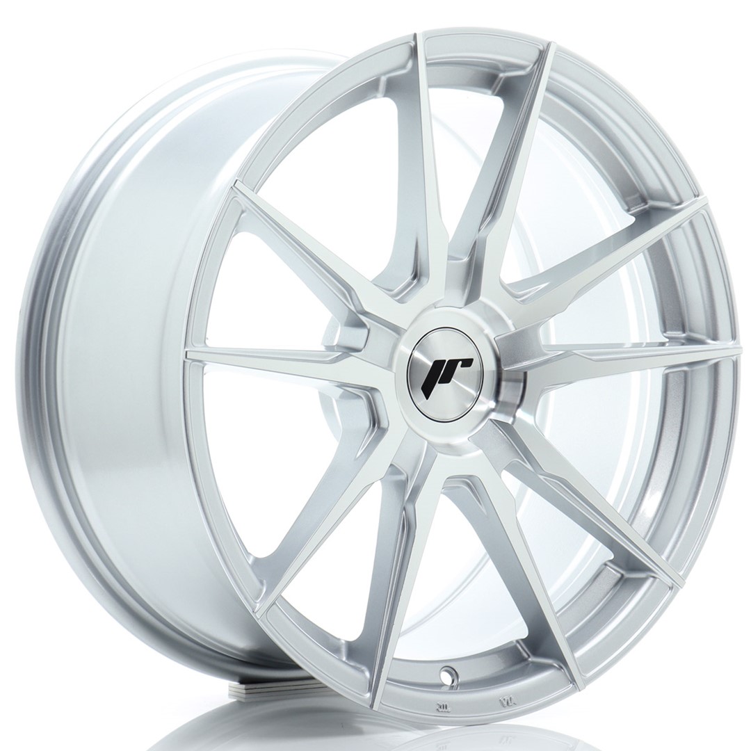 JR Wheels JR21 18x8 ET20-40 BLANK Silver Machined Face Alloy Wheel