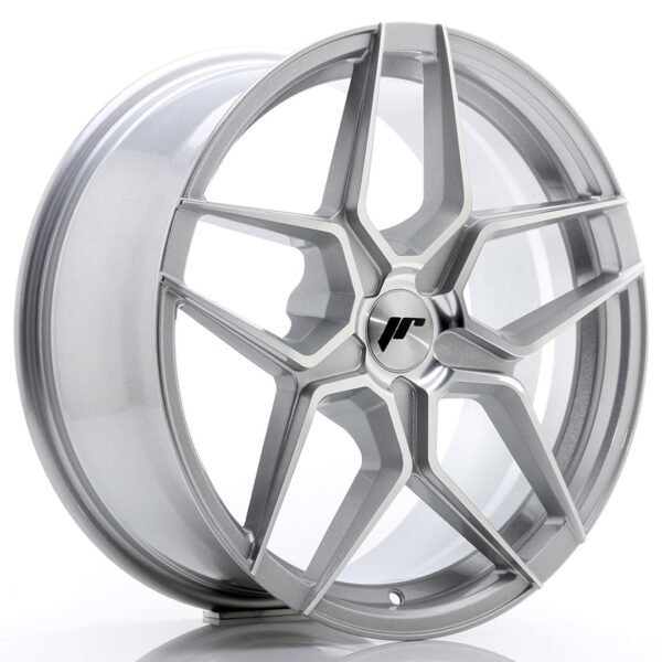 JR Wheels JR34 18x8 ET20-42 5H BLANK Silver Machined Face Alloy Wheel