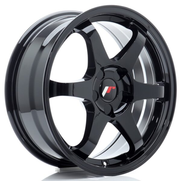 JR Wheels JR3 17x7 ET20-42 5H BLANK Gloss Black Alloy Wheel