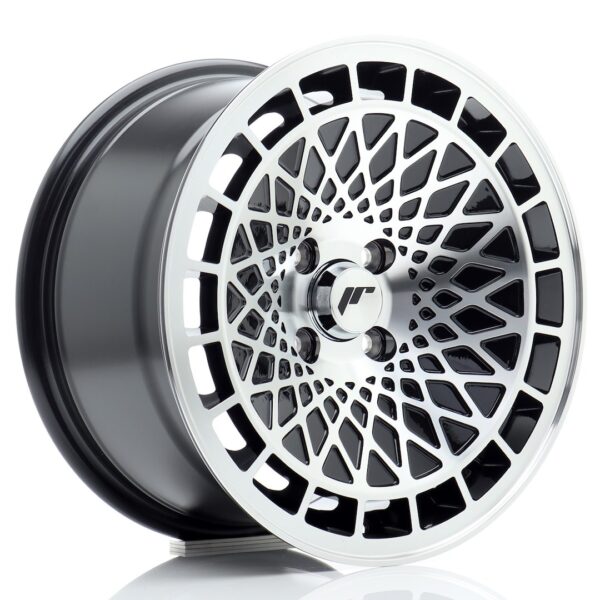 JR Wheels JR14 15x8 ET25 4x100 Gloss Black Machined Face Alloy Wheel