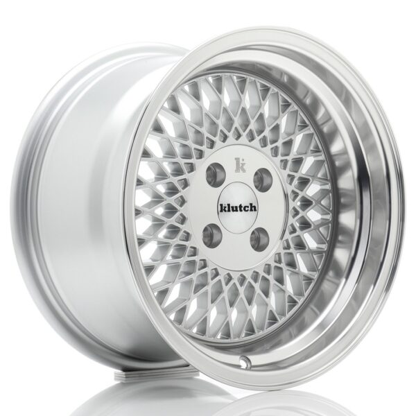 Klutch SL1 15x8,5 ET17 4H BLANK Silver w/ Machined Lip Alloy Wheel