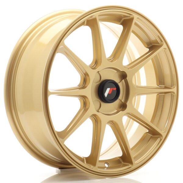 JR Wheels JR11 17x7 ET20-38 4H BLANK Gold Alloy Wheel