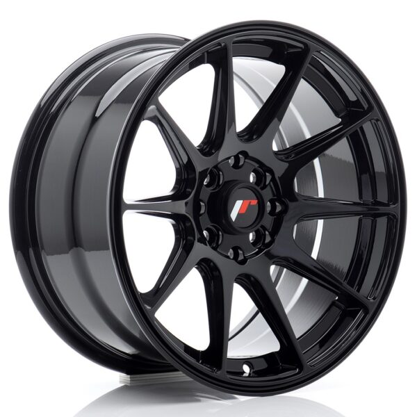 JR Wheels JR11 16x8 ET25 4x100/114 Gloss Black Alloy Wheel