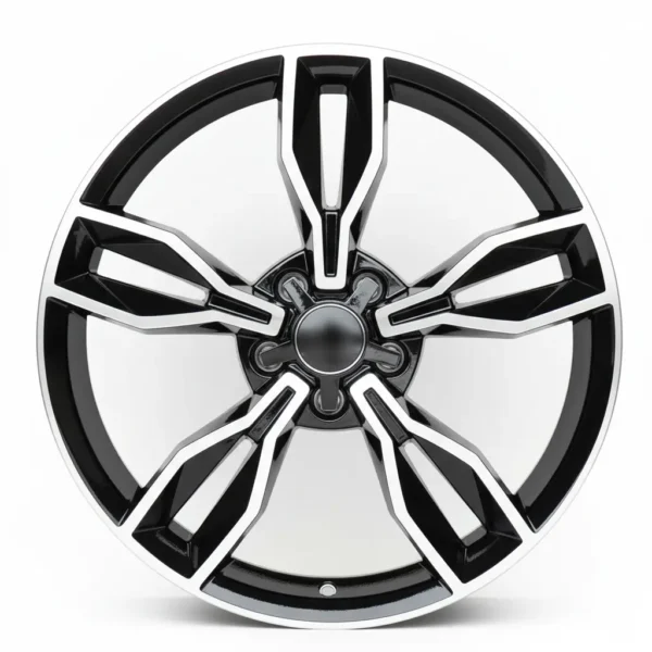 R19x8J 5X112 ET45 CB-66.46 Black polish (BP)