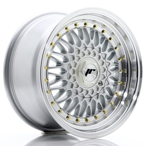 JR Wheels JR9 16x8 ET25 BLANK Silver w/ Machined Lip Alloy Wheel