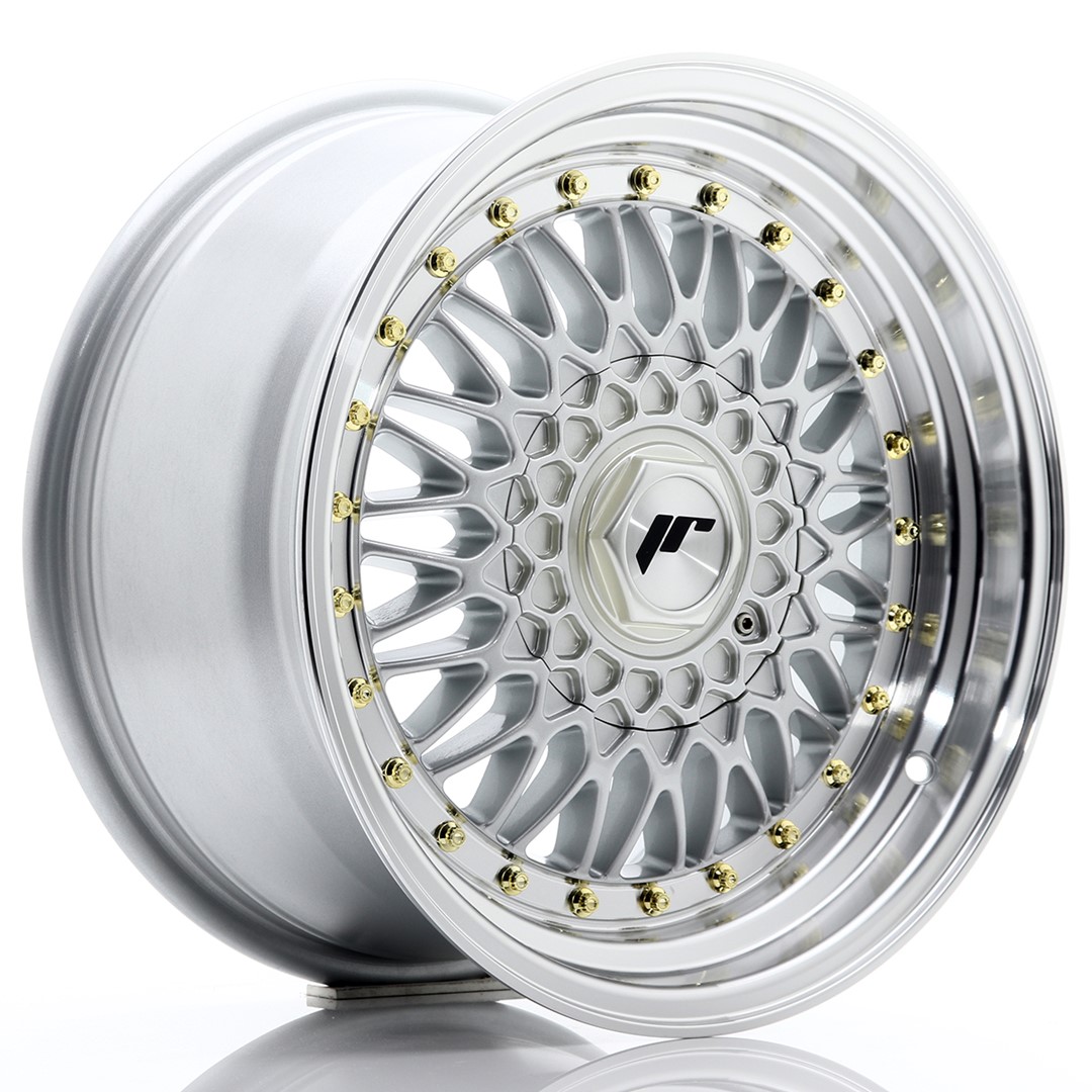 JR Wheels JR9 16x8 ET25 BLANK Silver w/ Machined Lip Alloy Wheel