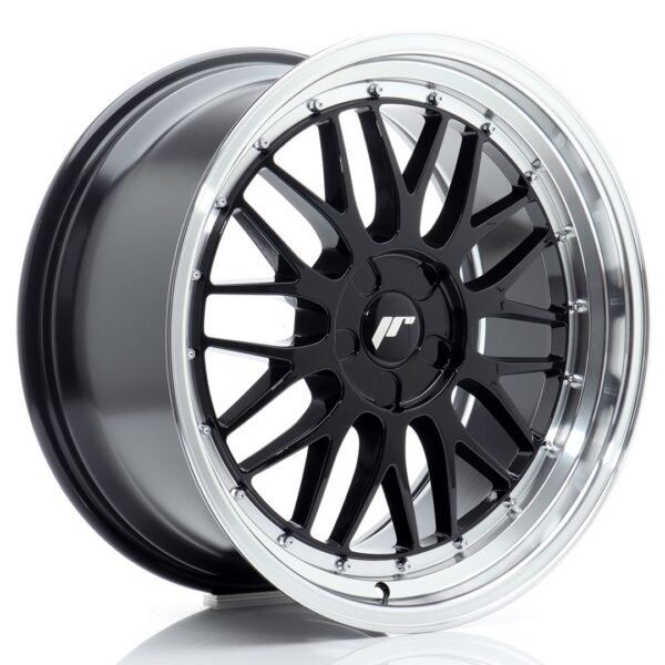 JR Wheels JR23 19x9,5 ET20-45 5H BLANK Gloss Black w/ Machined Lip Alloy Wheel
