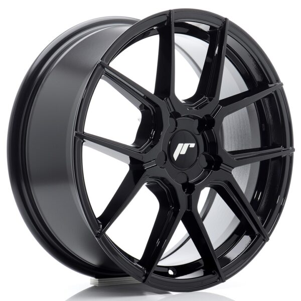 JR Wheels JR30 17x7 ET20-40 5H BLANK Gloss Black Alloy Wheel