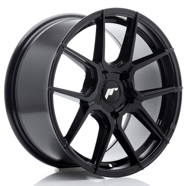 JR Wheels JR30 17x8 ET20-40 5H BLANK Gloss Black Alloy Wheel