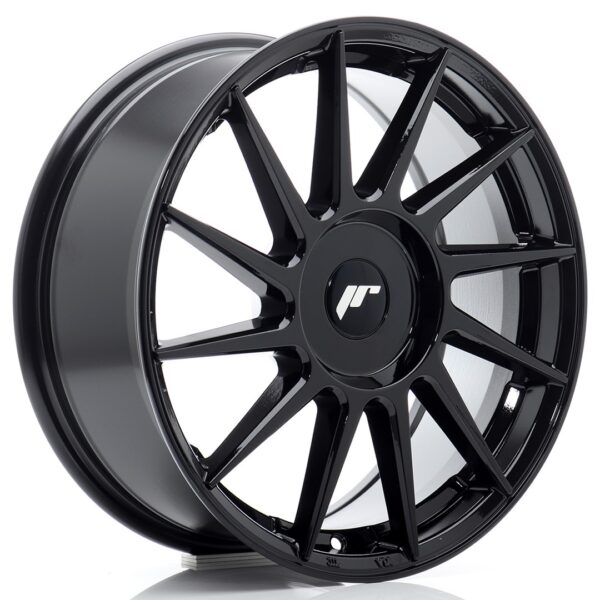 JR Wheels JR22 17x7 ET20-40 BLANK Gloss Black Alloy Wheel