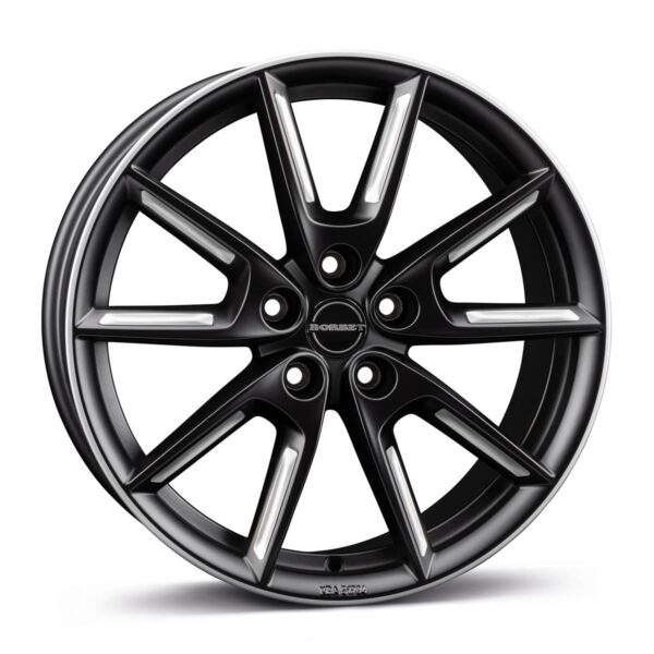 R19x8J 5X114.3 ET45 CB-72.6 black matt silver spoke rim