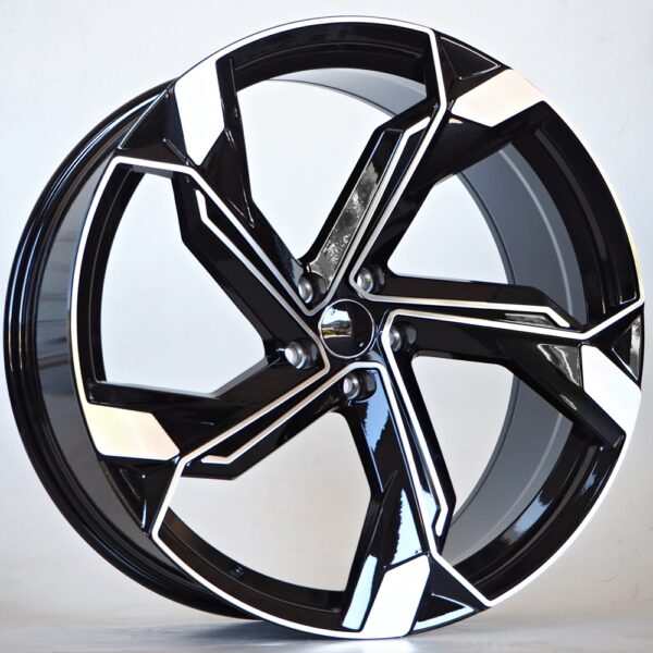 R22x9.5J 5X112 ET26 CB-66.6 Black Face Machined