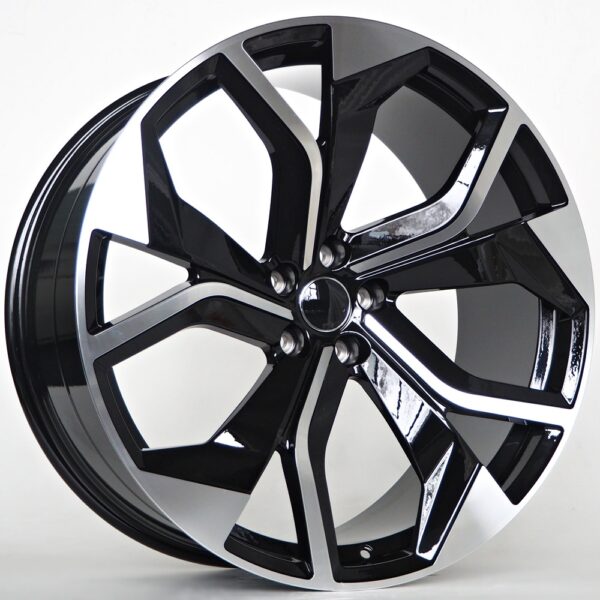R22x10.0J 5X112 ET26 CB-66.6 Black Face Machined