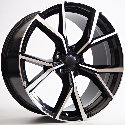 R18x8.0J 5X112 ET45 CB-57.1 Black Face Machined