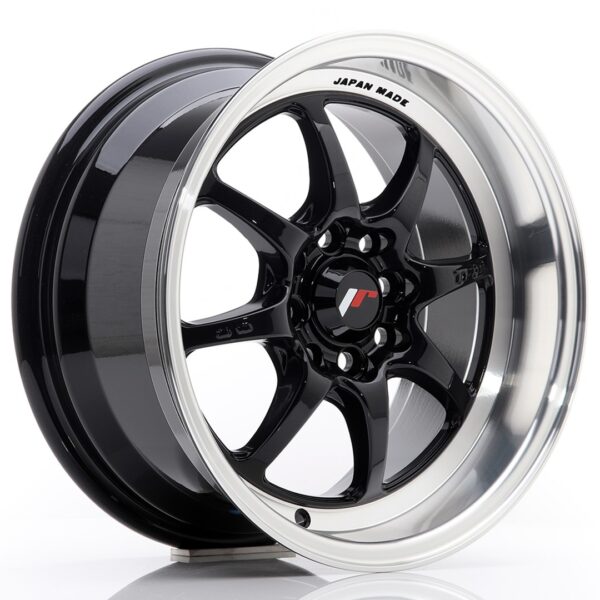 JR Wheels TF2 15x7,5 ET10 4x100/114 Gloss Black Alloy Wheel