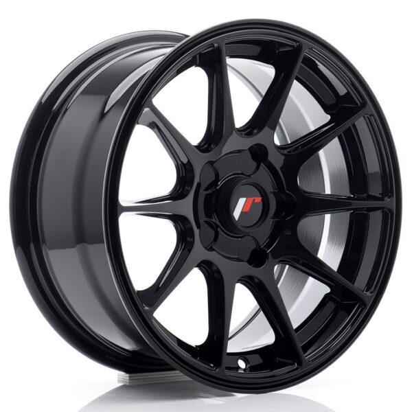 JR Wheels JR11 15x7 ET20-30 BLANK Gloss Black Alloy Wheel