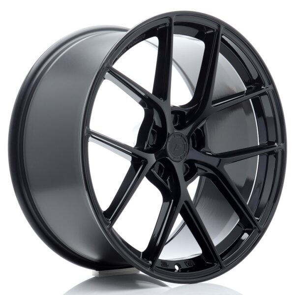 JR Wheels SL01 20x10 ET15-48 5H BLANK Gloss Black Alloy Wheel