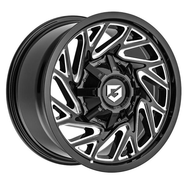 R17x9J 8X165.1 ET18 CB-125.2 Glossy Black Milled