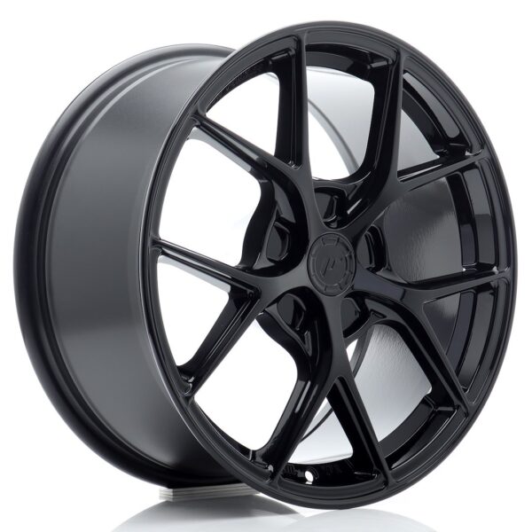 JR Wheels SL01 17x8 ET20-45 5H BLANK Gloss Black Alloy Wheel