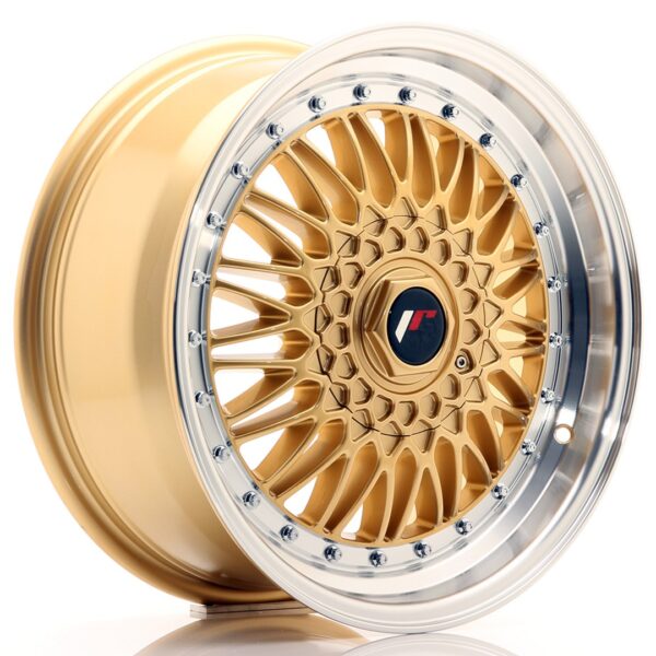 JR Wheels JR9 17x7,5 ET20-35 BLANK Gold w/ Machined Lip Alloy Wheel