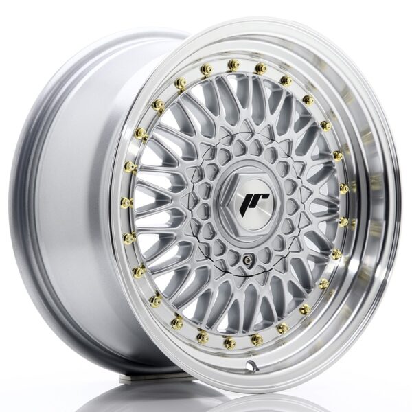 JR Wheels JR9 16x7,5 ET25 4x100/108 Silver w/ Machined Lip Alloy Wheel