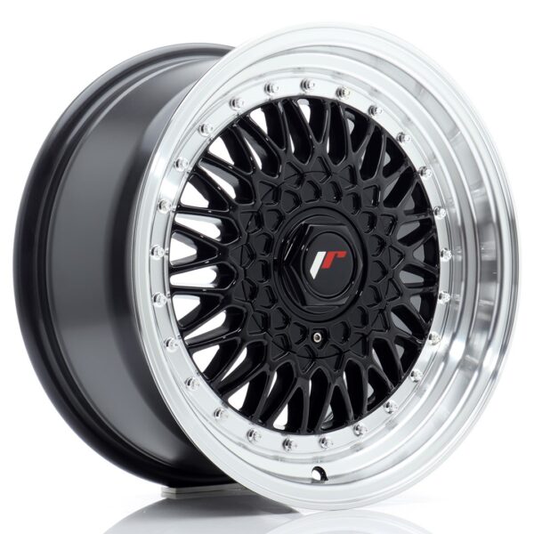 JR Wheels JR9 16x7,5 ET25 4x100/108 Gloss Black w/ Machined Lip Alloy Wheel