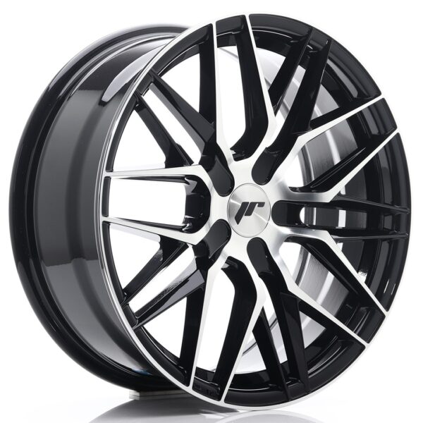 JR Wheels JR28 18x7,5 ET20-40 BLANK Gloss Black Machined Face Alloy Wheel