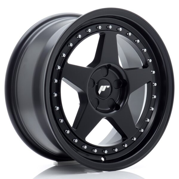 JR Wheels JR6 17x8 ET20-35 5H BLANK Matt Black Alloy Wheel