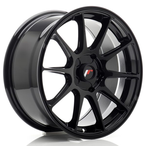 JR Wheels JR11 17x8 ET20-35 5H BLANK Gloss Black Alloy Wheel