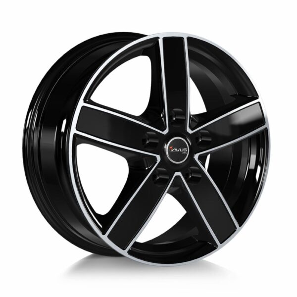 R17x7J 5X114.3 ET45 CB-66.1 Black Polished