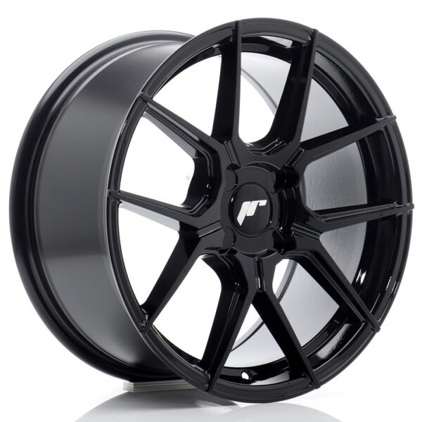 JR Wheels JR30 17x8 ET20-40 BLANK Gloss Black Alloy Wheel