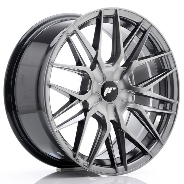 JR Wheels JR28 17x8 ET25-40 BLANK Hyper Black Alloy Wheel