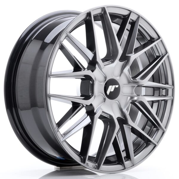 JR Wheels JR28 17x7 ET20-45 BLANK Hyper Black Alloy Wheel