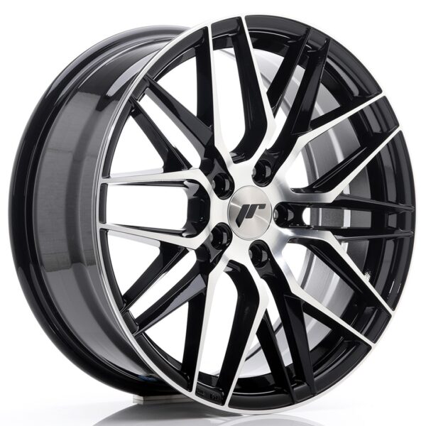 JR Wheels JR28 18x7,5 ET40 5x112 Gloss Black Machined Face Alloy Wheel