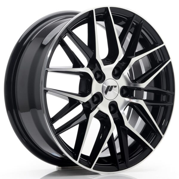 JR Wheels JR28 17x7 ET40 5x112 Gloss Black Machined Face Alloy Wheel