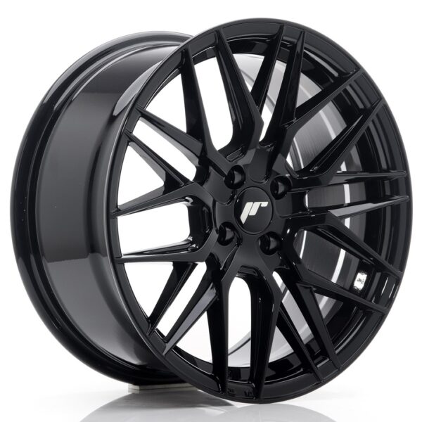 JR Wheels JR28 17x8 ET40 4x100 Gloss Black Alloy Wheel