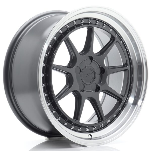 JR Wheels JR47 18x8,5 ET15-35 5H BLANK Hyper Gray w/ Machined Lip Alloy Wheel