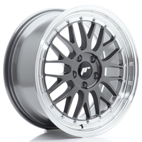 JR Wheels JR23 18x8 ET40 5x112 Hyper Gray w/ Machined Lip Alloy Wheel
