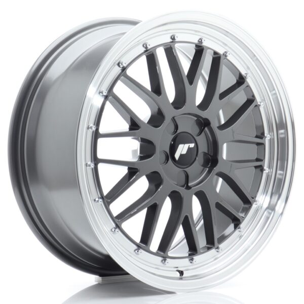 JR Wheels JR23 19x8 ET20-40 5H BLANK Hyper Gray w/ Machined Lip Alloy Wheel