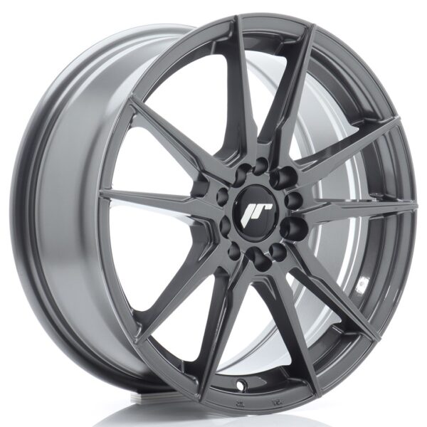 JR Wheels JR21 17x7 ET40 5x108/112 Hyper Gray Alloy Wheel