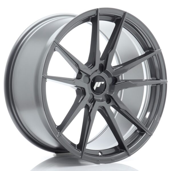 JR Wheels JR21 20x9 ET20-35 5H BLANK Hyper Gray Alloy Wheel